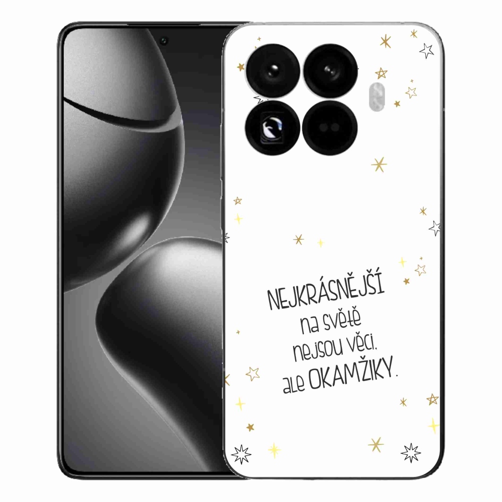 Gelový kryt mmCase na Xiaomi 15T Pro - citát 4 bílé pozadí