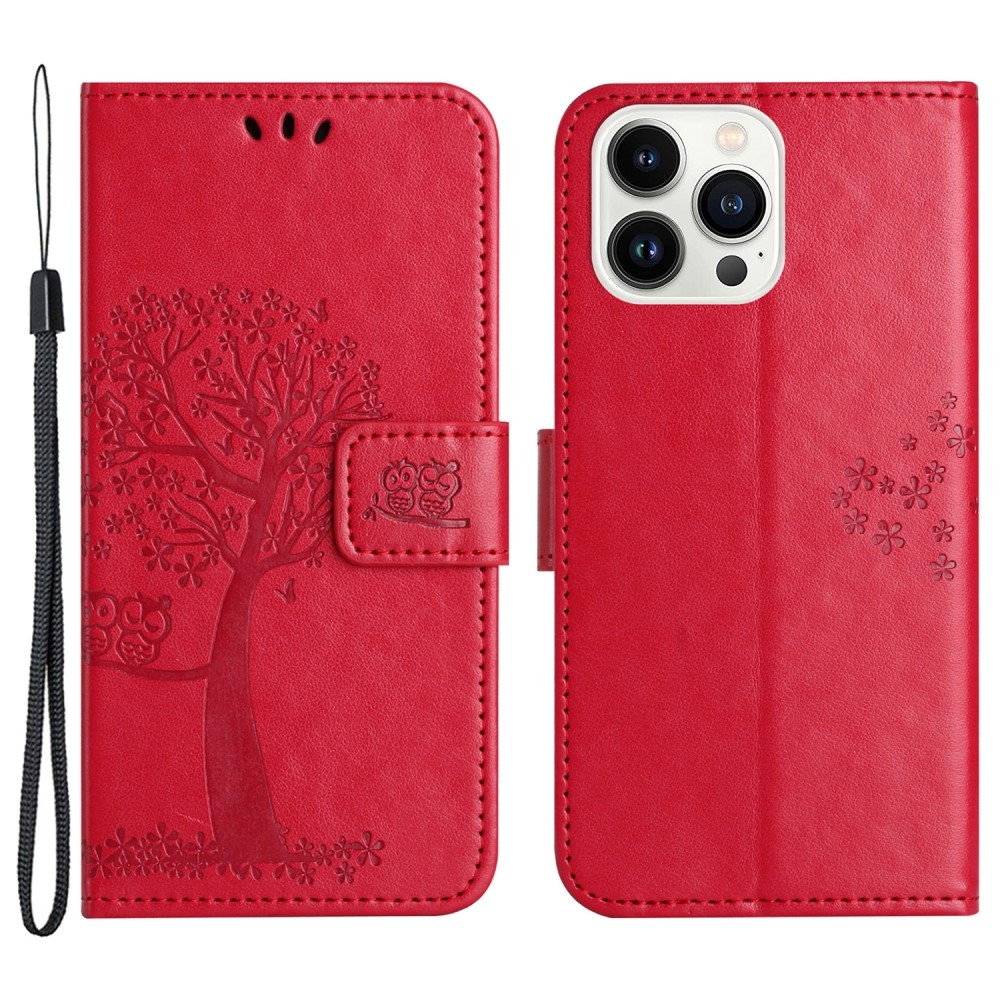 Tree knížkové pouzdro na iPhone 15 Pro Max - červené