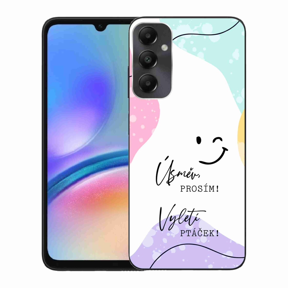 Gelový kryt mmCase na Samsung Galaxy A05s - vtipný text 4 bílé pozadí