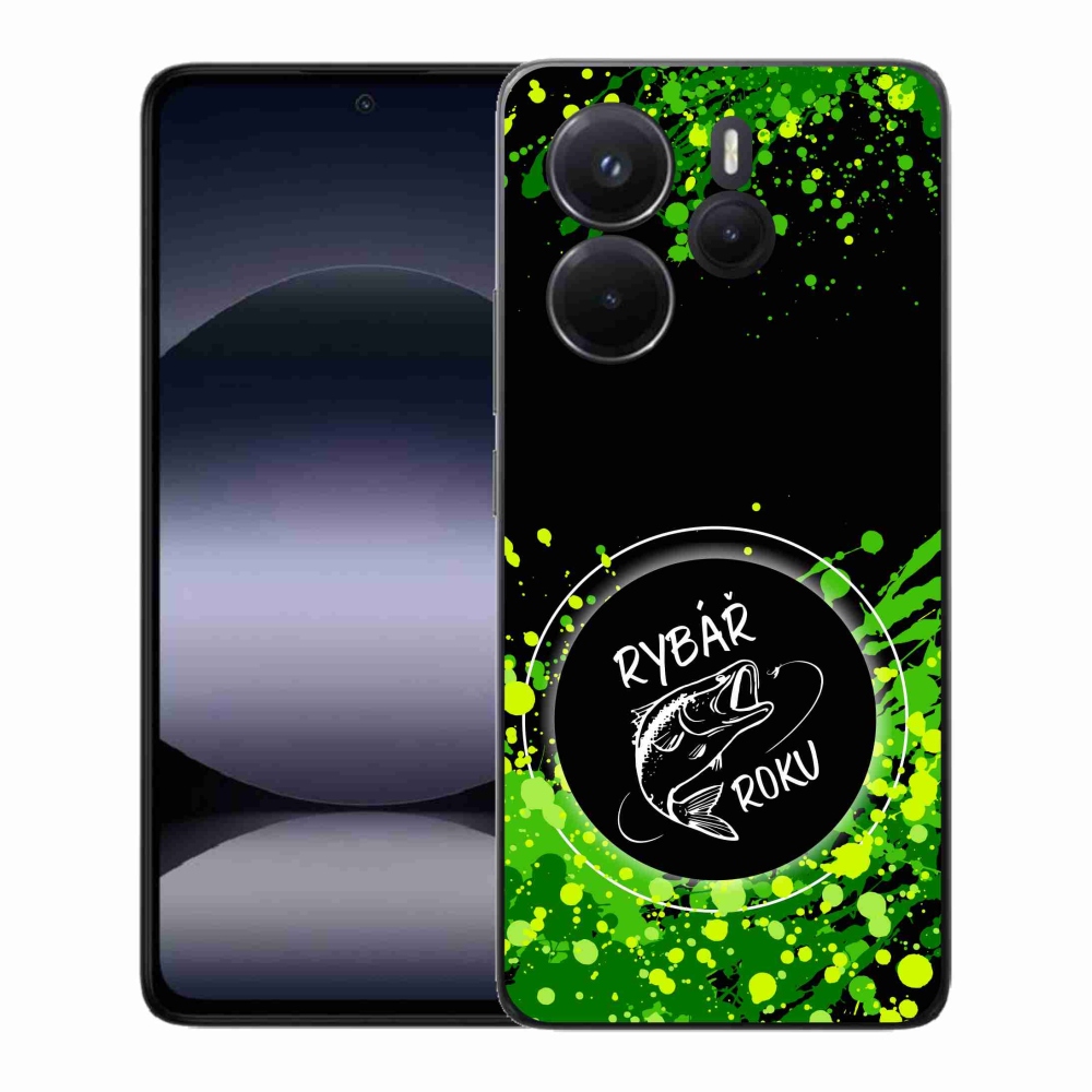 Gelový kryt mmCase na Xiaomi Redmi Note 14 - rybář roku černé pozadí