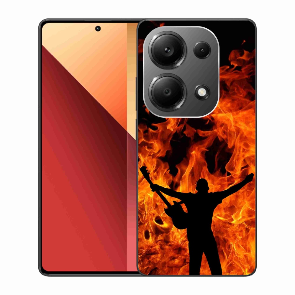 Gelový kryt mmCase na Xiaomi Redmi Note 13 Pro 4G/Poco M6 Pro - muzikant a oheň