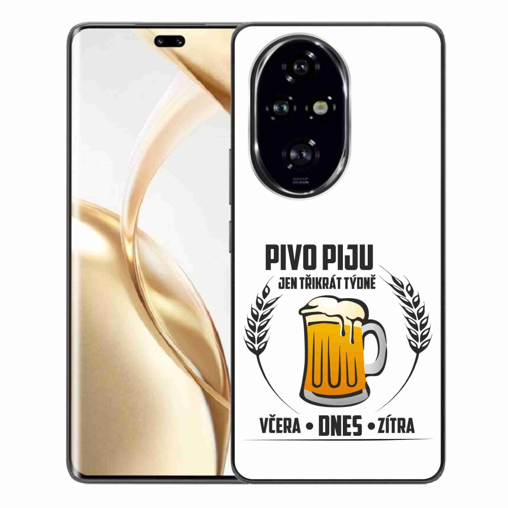 Gelový kryt mmCase na Honor 200 Pro 5G - pivní motiv bílé pozadí