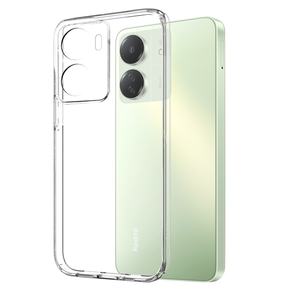 NORTHJO průhledný gelový obal + tvrzené sklo na Xiaomi Redmi 13C/Poco C65 - průhledný