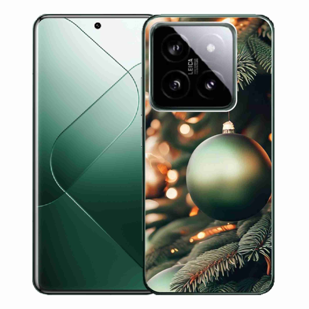 Gelový kryt mmCase na Xiaomi 14 Pro - vánoční ozdoby 1