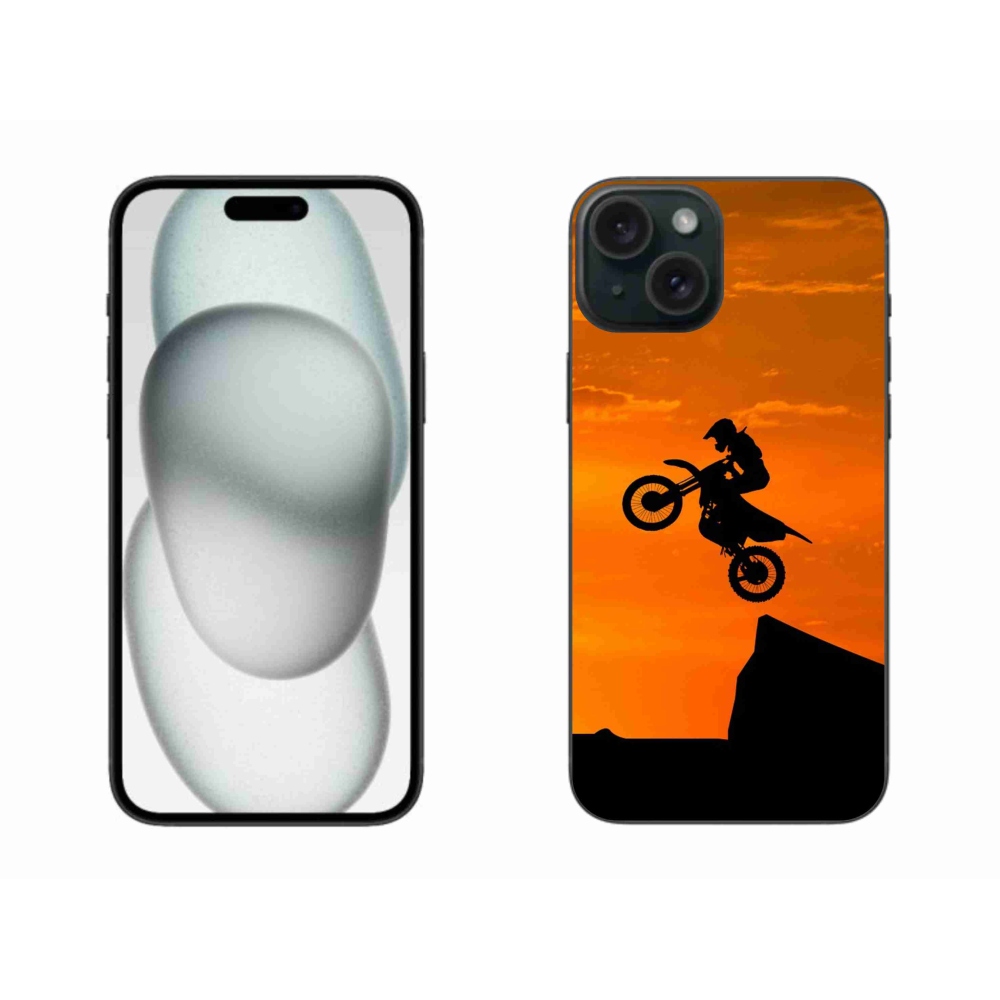 Gelový kryt mmCase na iPhone 15 Plus - motocross