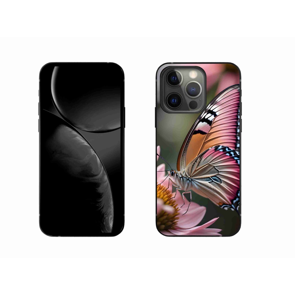 Gelový kryt mmCase na iPhone 13 Pro - barevný motýl