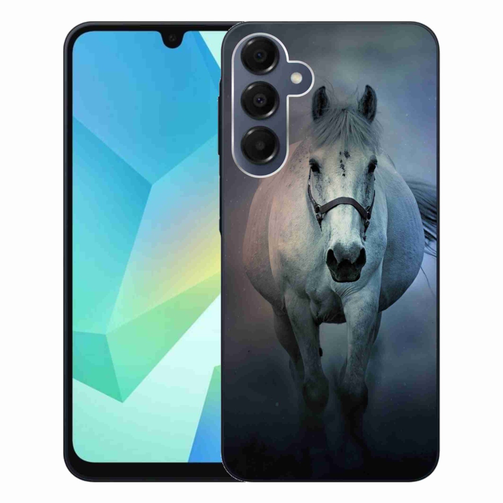Gelový obal mmCase na Samsung Galaxy A16 4G/5G - běžící bílý kůň