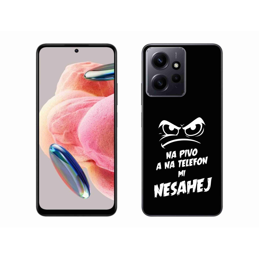 Gelový kryt mmCase na Xiaomi Redmi Note 12 4G - pivní motiv 2 černé pozadí