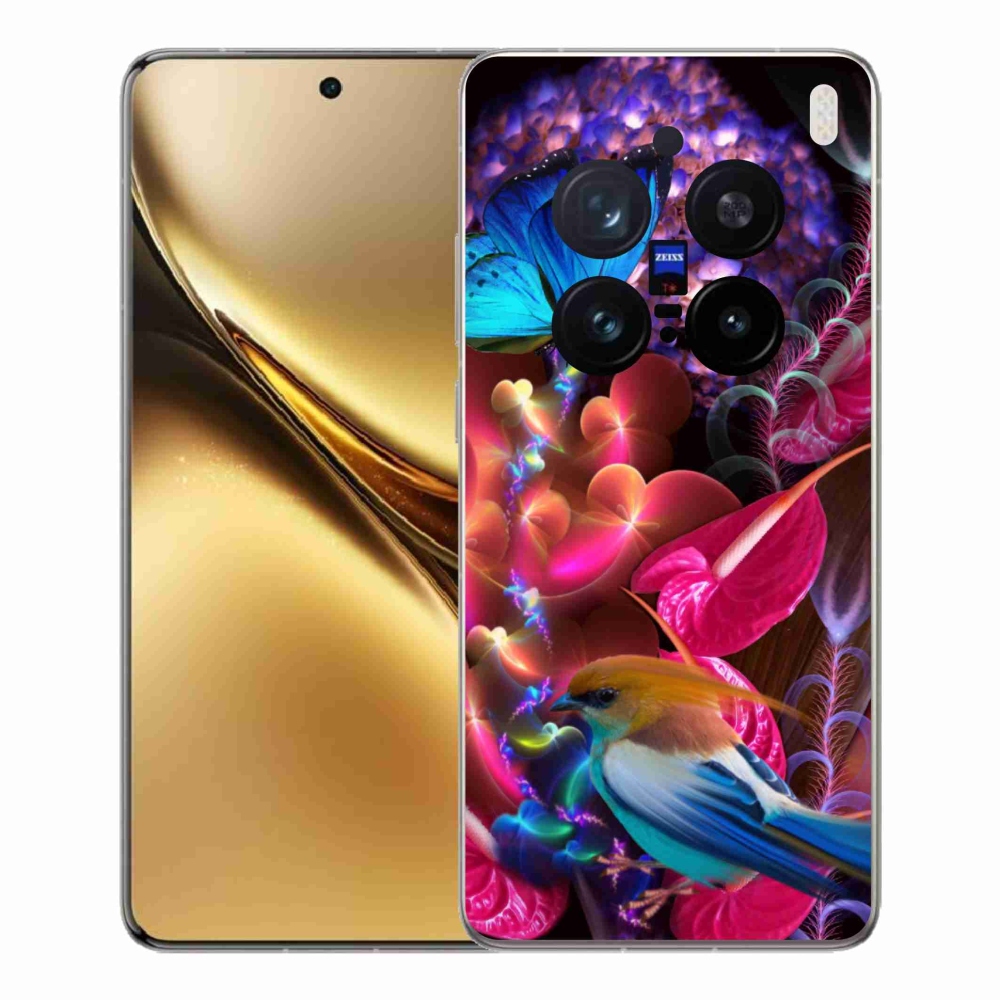 Gelový kryt mmCase na Vivo X200 Pro 5G - barevné květiny