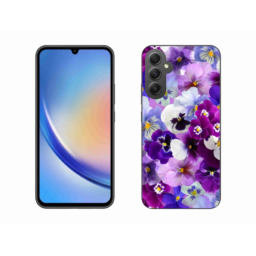 Gelový kryt mmCase na Samsung Galaxy A34 5G - květiny 9