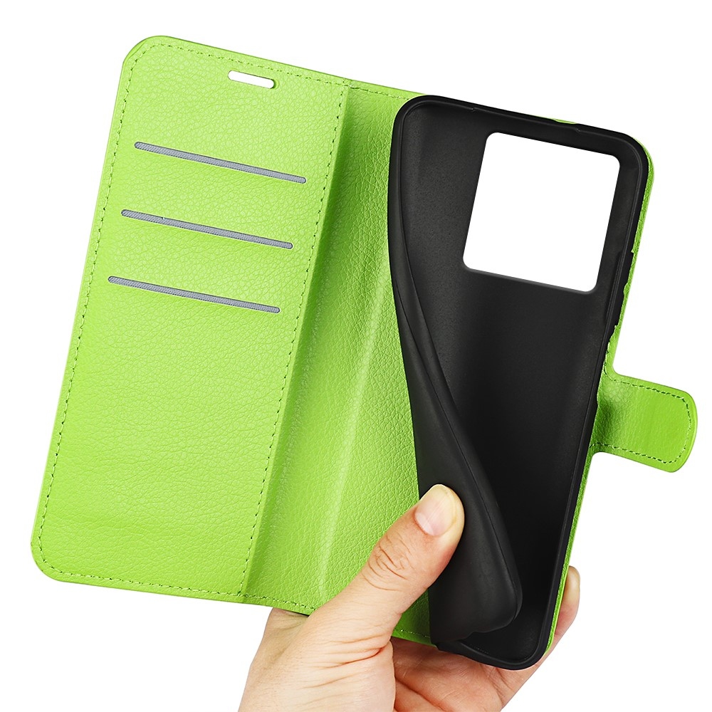 Litchi knížkové pouzdro na Xiaomi 13T/13T Pro - zelené