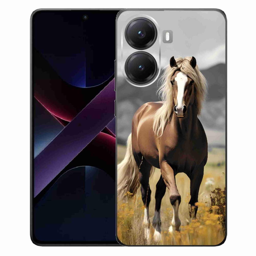 Gelový kryt mmCase na Xiaomi Poco X7 Pro 5G - hnědý kůň 1