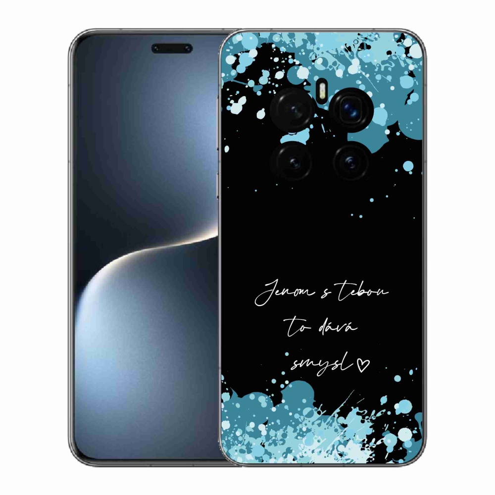 Gelový kryt mmCase na Honor Magic 7 Pro 5G - zamilovaný text černé pozadí