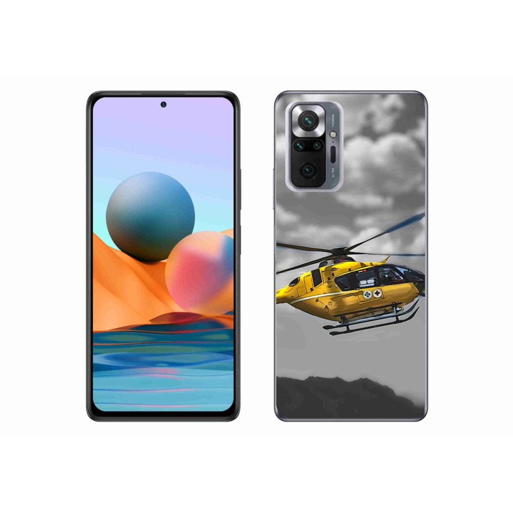 Gelový kryt mmCase na Xiaomi Redmi Note 10 Pro - žlutá helikoptéra