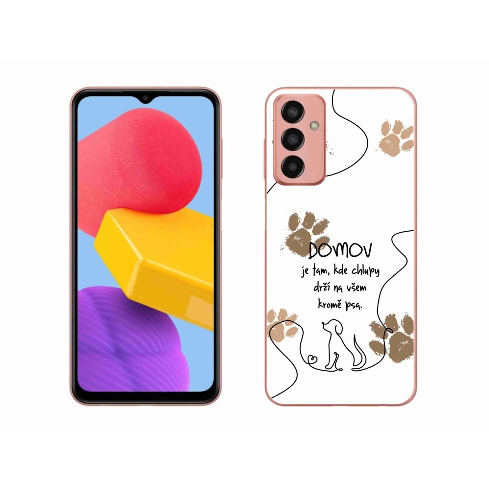 Gelový kryt mmCase na Samsung Galaxy M13 - psí motiv bílé pozadí