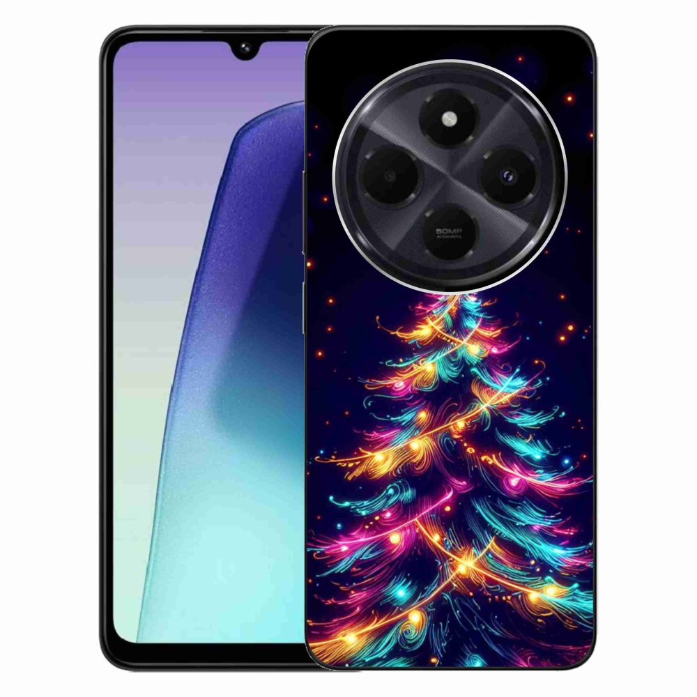 Gelový kryt mmCase na Xiaomi Redmi 14C/Poco C75 - neonový vánoční stromek