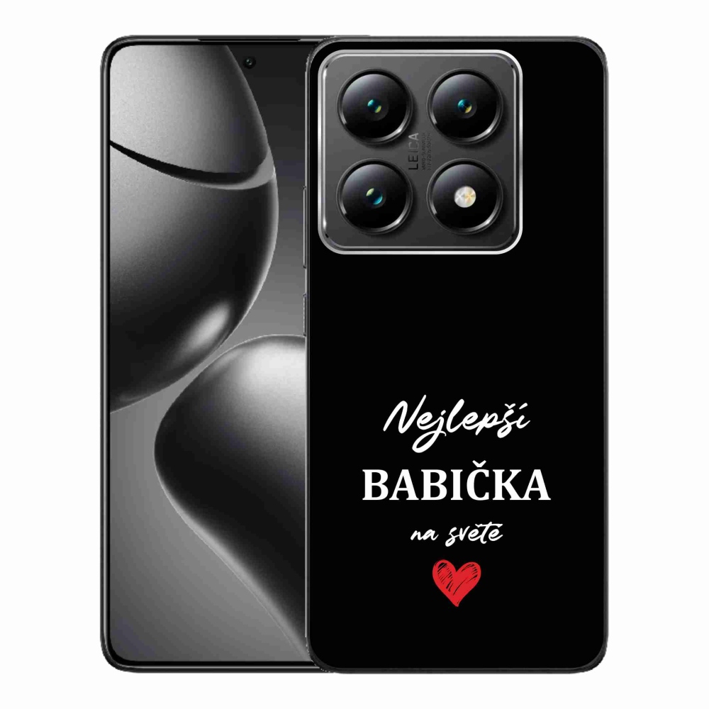 Gelový kryt mmCase na Xiaomi 14T Pro - nejlepší babička 1 černé pozadí