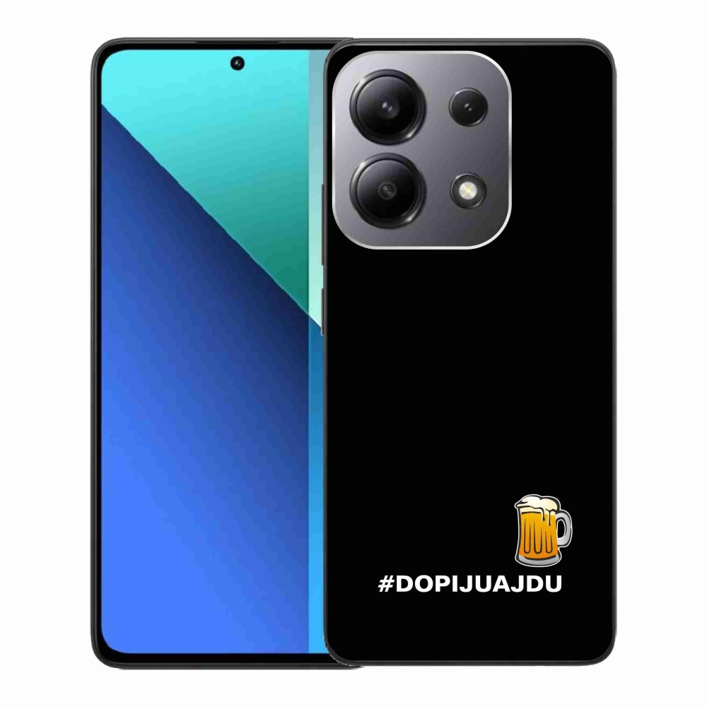 Gelový kryt mmCase na Xiaomi Redmi Note 13 - pivní motiv 1 černé pozadí