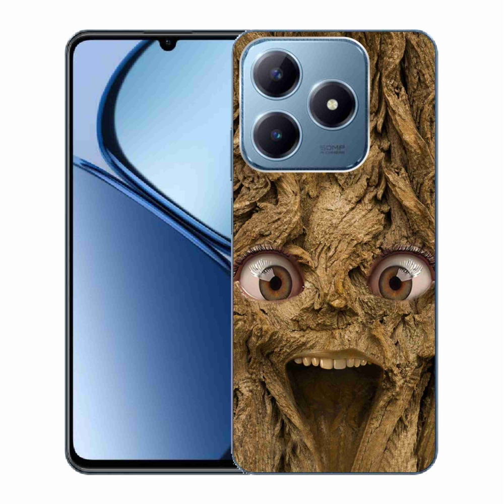 Gelový kryt mmCase na Realme C63 - veselý strom s očima