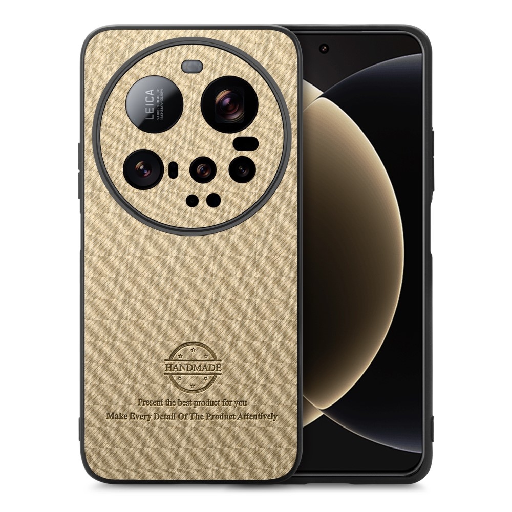 Crafted gelový obal s umělou kůží na Xiaomi 15 Ultra - khaki