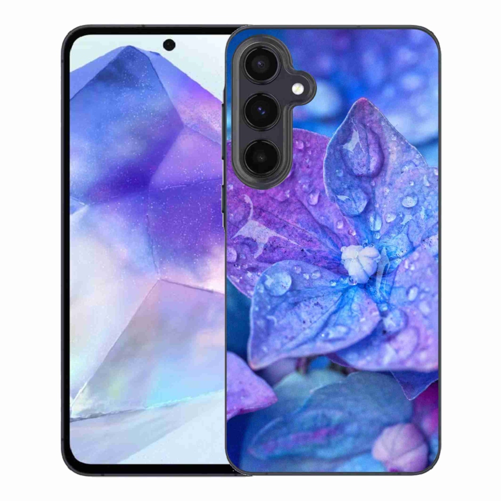 Gelový kryt mmCase na Samsung Galaxy A55 5G - fialový květ