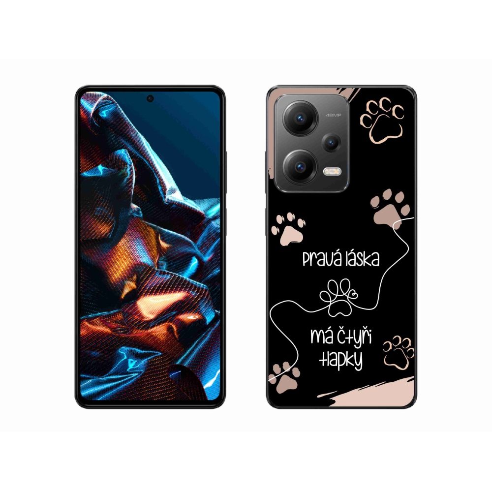 Gelový kryt mmCase na Xiaomi Redmi Note 12 Pro 5G - psí motiv 1 černé pozadí