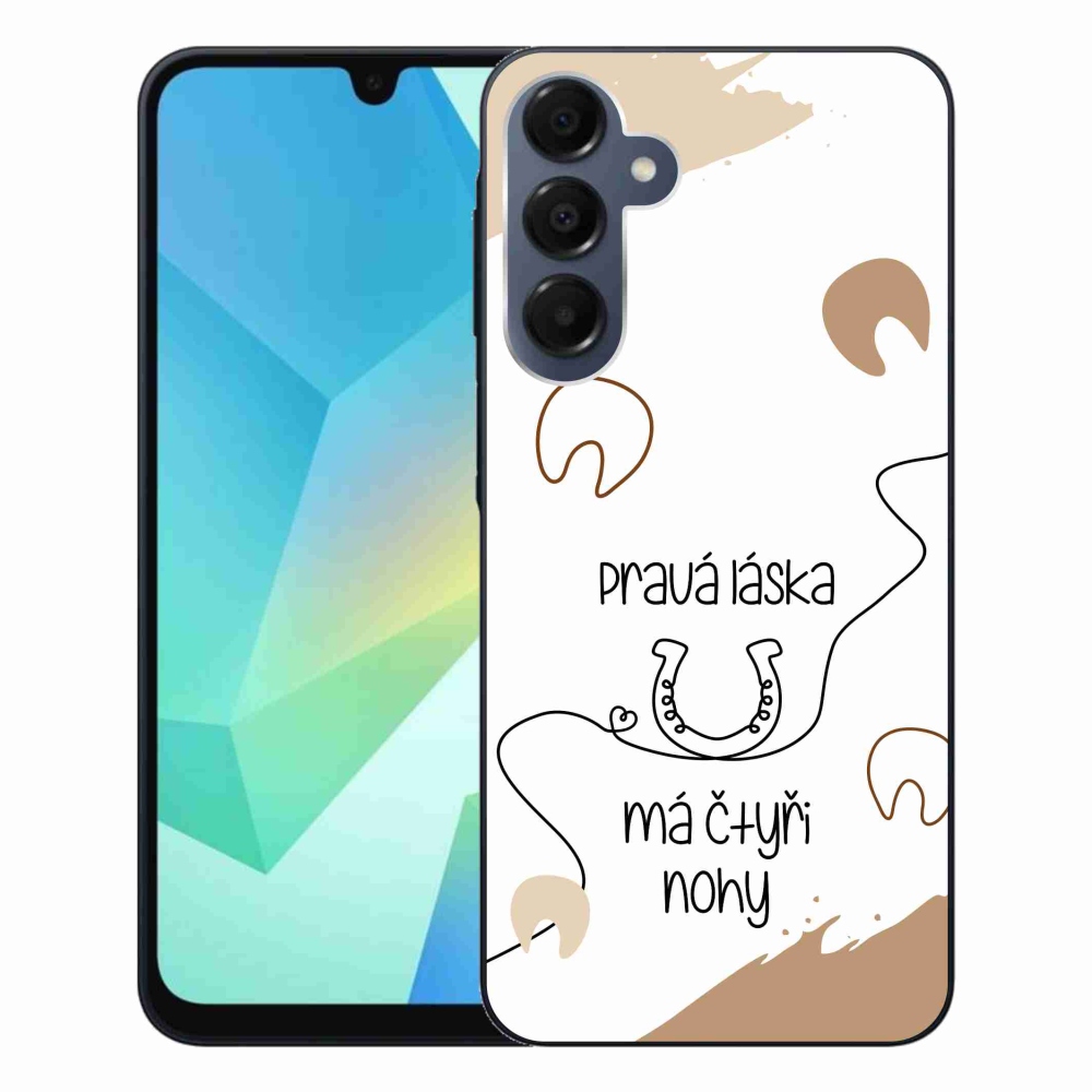 Gelový kryt mmCase na Samsung Galaxy A16 4G/5G - koňský motiv bílé pozadí