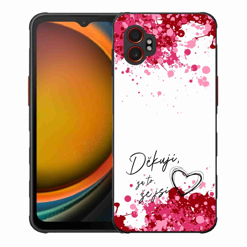 Gelový kryt mmCase na Samsung Galaxy Xcover 7 Pro - zamilovaný text 2 bílé pozadí