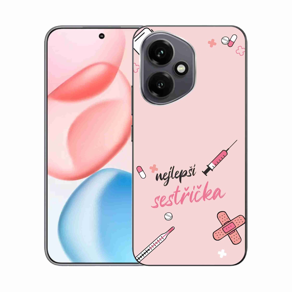 Gelový kryt mmCase na Honor 400 - nejlepší sestřička růžové pozadí