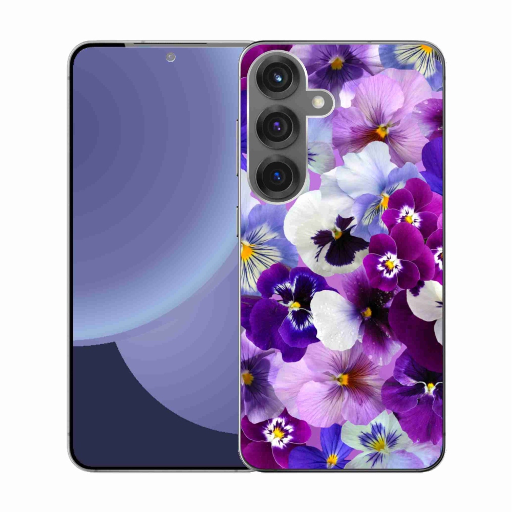 Gelový kryt mmCase na Samsung Galaxy S25 - květiny 9