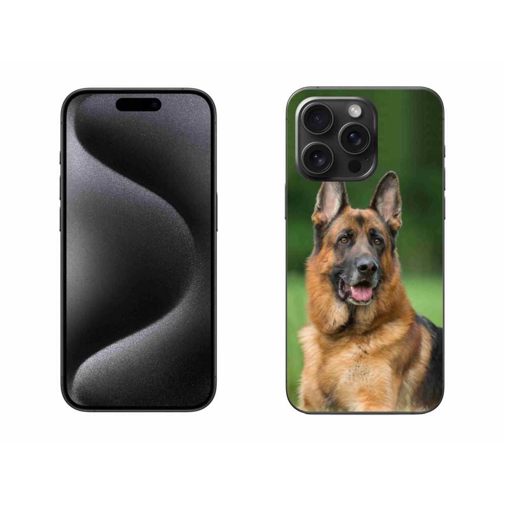 Gelový kryt mmCase na iPhone 15 Pro Max - německý ovčák