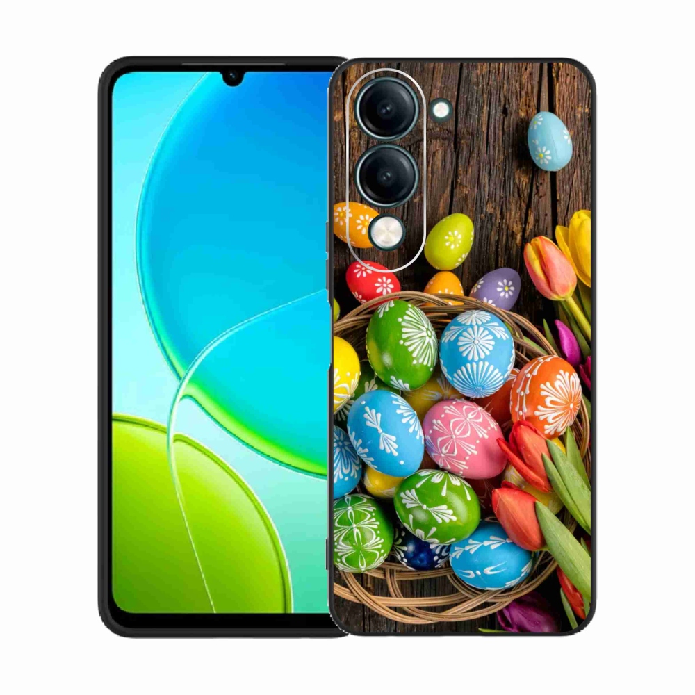 Gelový kryt mmCase na Vivo Y29s 5G - velikonoční vajíčka