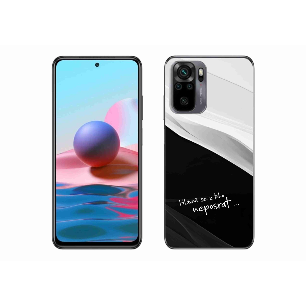 Gelový kryt mmCase na Xiaomi Redmi Note 10 4G - vtipný text 13 černobílé pozadí