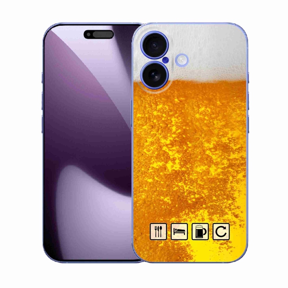 Gelový kryt mmCase na iPhone 17 - pivní motiv 3