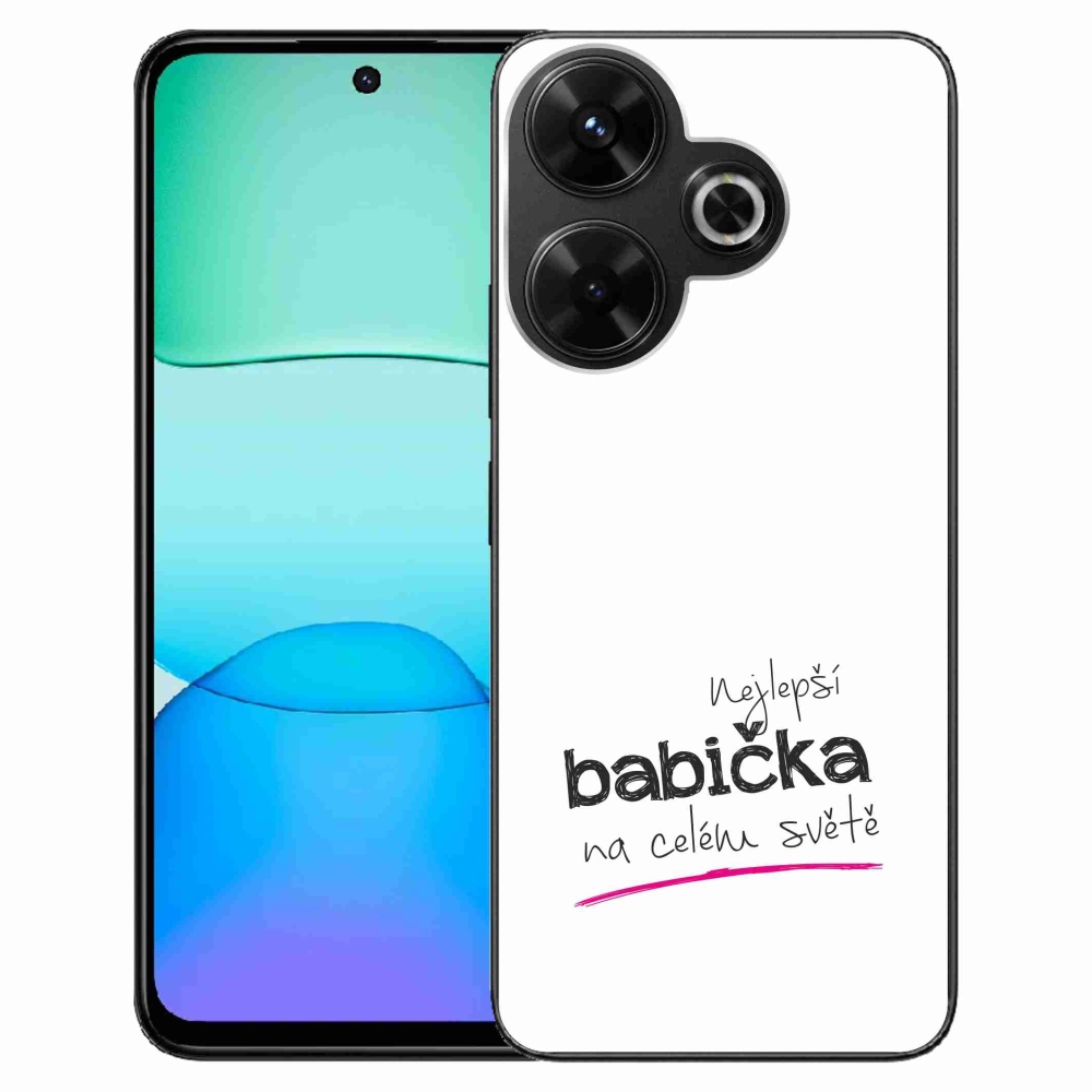 Gelový kryt mmCase na Xiaomi Redmi 13 4G/Poco M6 4G  - nejlepší babička 4 bílé pozadí