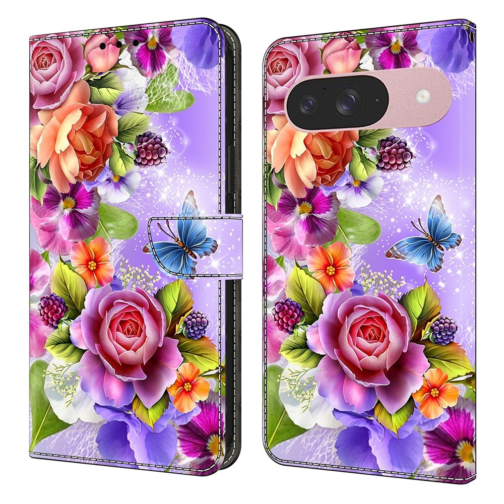 Smooth knížkové pouzdro na Google Pixel 10 Pro/Pixel 10 - barevné květiny