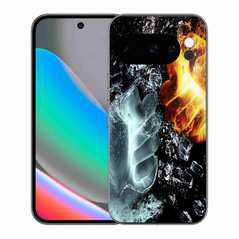 Gelový kryt mmCase na Google Pixel 10 Pro - voda a oheň