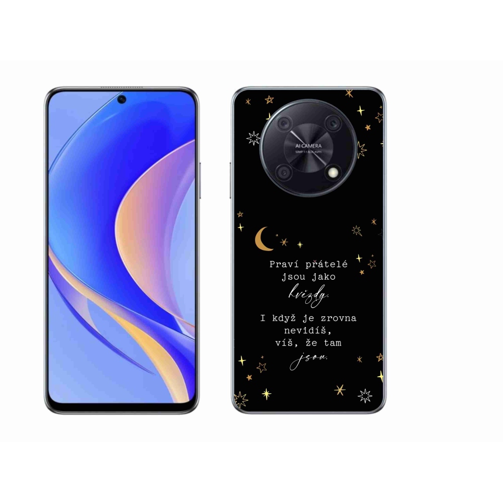 Gelový kryt mmCase na Huawei Nova Y90 - citát 6 černé pozadí