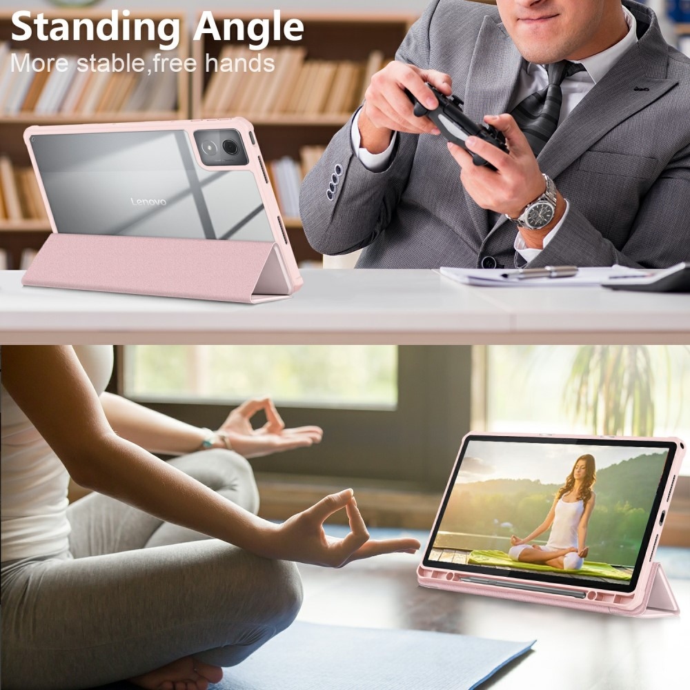 Case chytré zavírací pouzdro na tablet Lenovo Tab K11 Plus - růžové