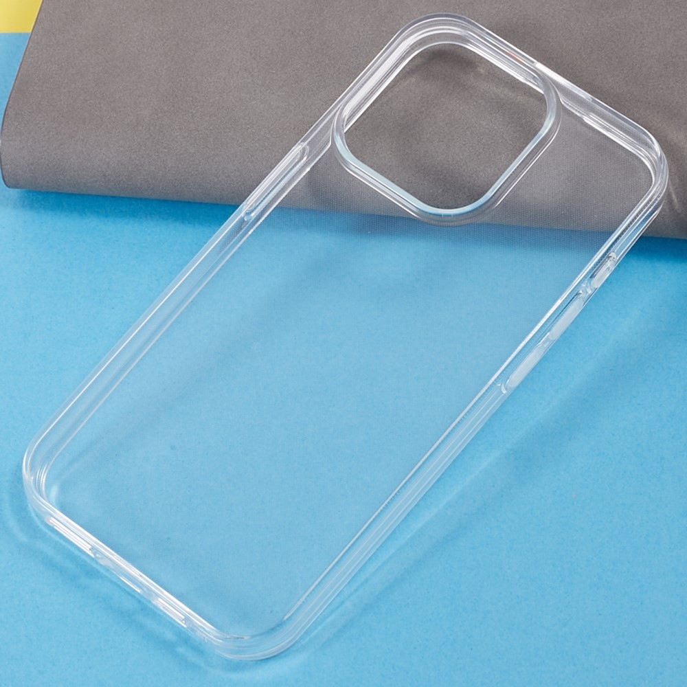 Průhledný gelový obal na iPhone 15 Pro - průhledný