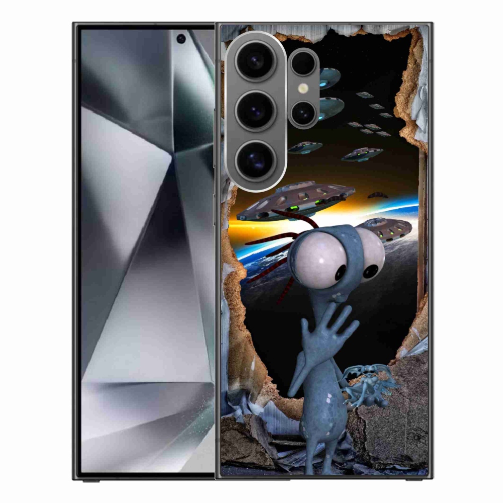 Gelový kryt mmCase na Samsung Galaxy S24 Ultra - mimozemšťan