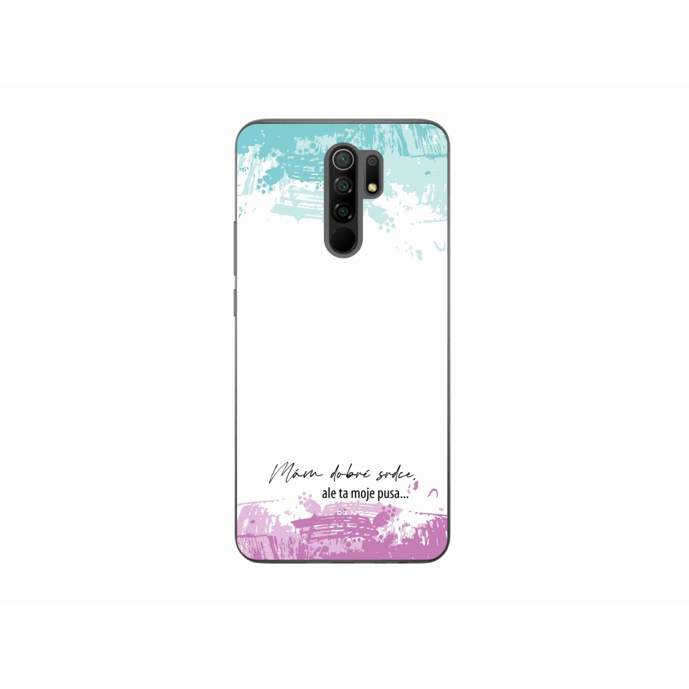 Gelový kryt mmCase na Xiaomi Redmi 9 - vtipný text 3 bílé pozadí