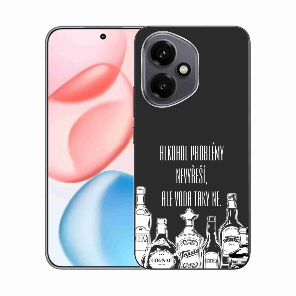 Gelový kryt mmCase na Honor 400 - vtipný text černé pozadí