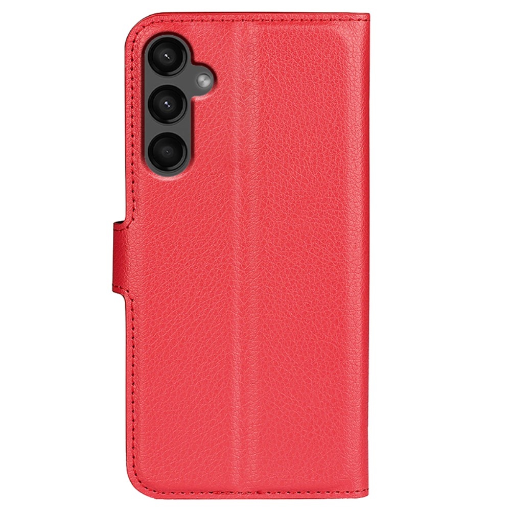 Litchi knížkové pouzdro na Samsung Galaxy A15 4G/5G - červené