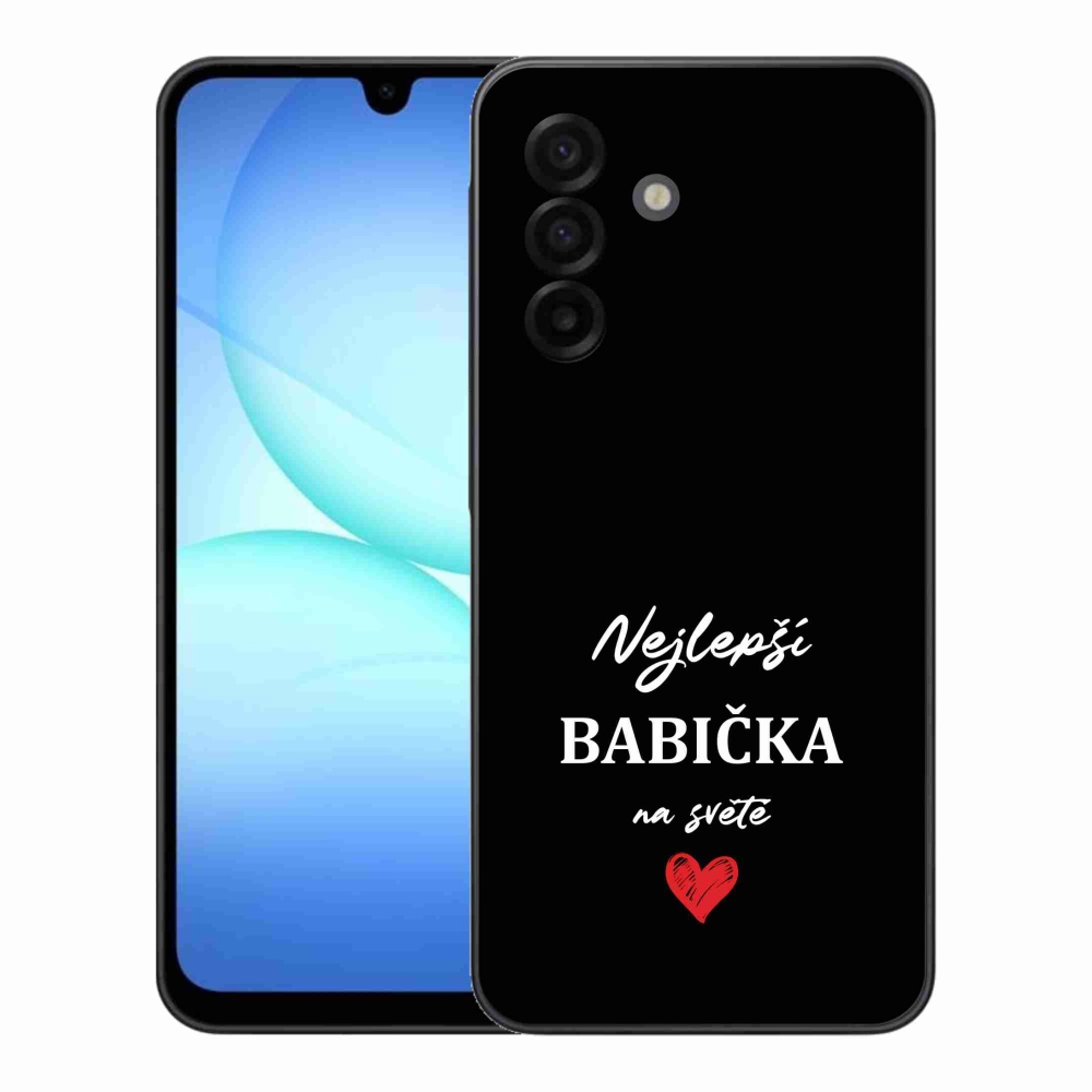 Gelový kryt mmCase na Samsung Galaxy A17 4G/5G - nejlepší babička 1 černé pozadí