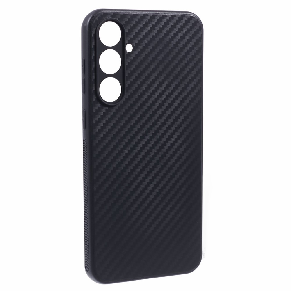Carbon Fiber odolný gelový obal pro Samsung Galaxy S23 FE - černý