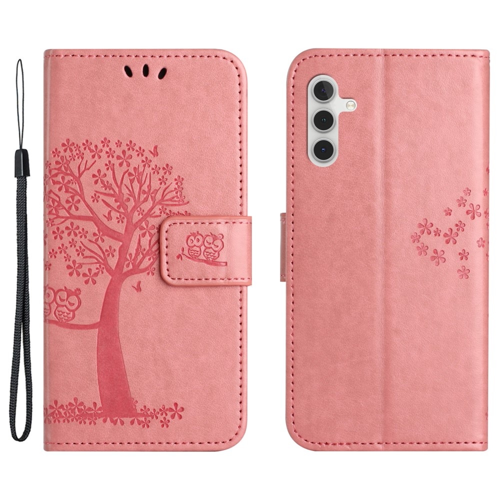 Tree knížkové pouzdro na Samsung Galaxy A35 5G - růžové