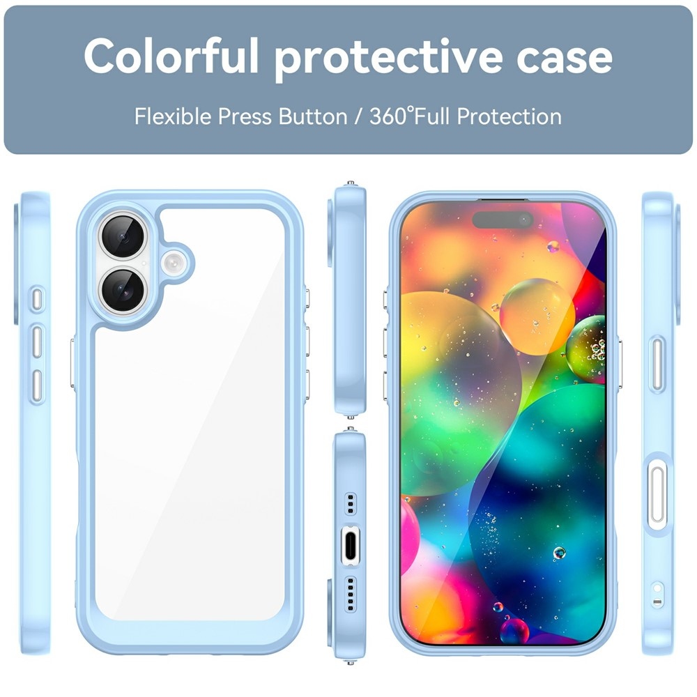 Gelový obal s pevnými zády na iPhone 17 - modrý