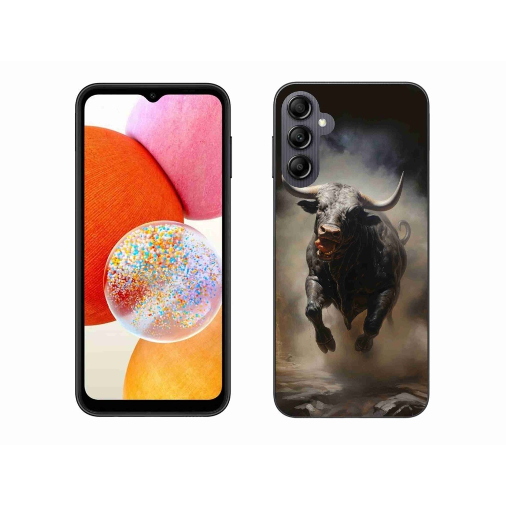 Gelový kryt mmCase na Samsung Galaxy A14 4G/5G - rozzuřený býk