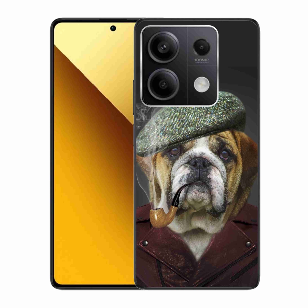 Gelový kryt mmCase na Xiaomi Redmi Note 13 5G - pes s fajfkou